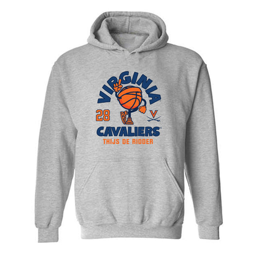 Virginia - NCAA Men's Basketball : Thijs De Ridder - Fashion Shersey Hooded Sweatshirt-0