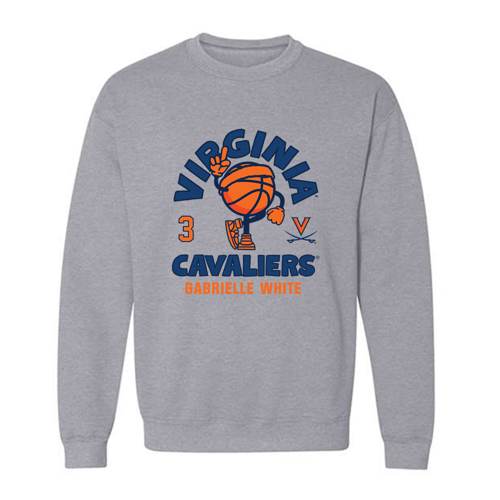 Virginia - NCAA Women's Basketball : Gabrielle White - Fashion Shersey Crewneck Sweatshirt-0