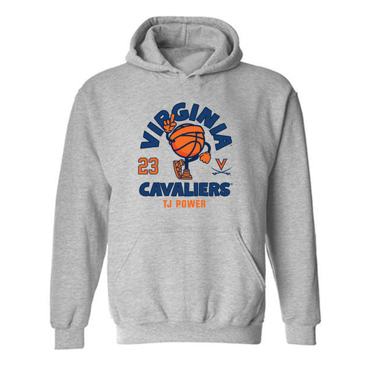 Virginia - NCAA Men's Basketball : TJ Power - Fashion Shersey Hooded Sweatshirt