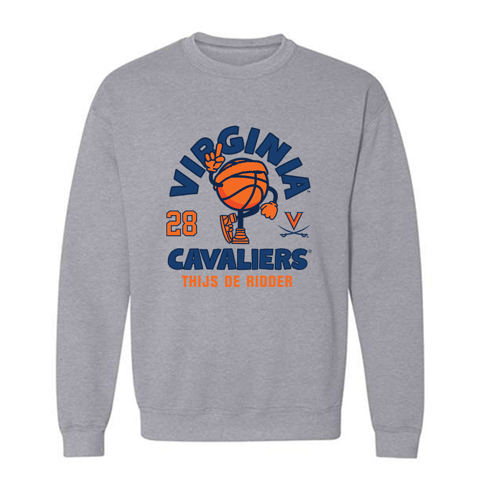 Virginia - NCAA Men's Basketball : Thijs De Ridder - Fashion Shersey Crewneck Sweatshirt-0