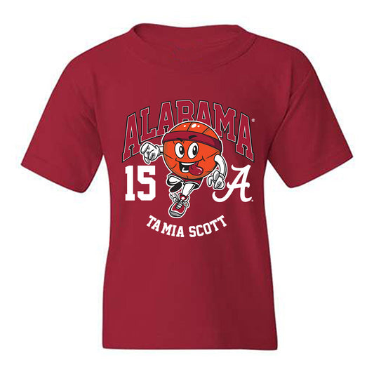 Alabama - NCAA Women's Basketball : Ta'Mia Scott - Fashion Shersey Youth T-Shirt-0