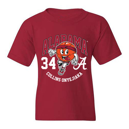 Alabama - NCAA Men's Basketball : Collins Onyejiaka - Fashion Shersey Youth T-Shirt-0
