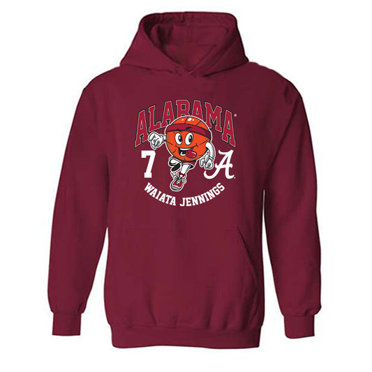 Alabama - NCAA Women's Basketball : Waiata Jennings - Fashion Shersey Hooded Sweatshirt-0