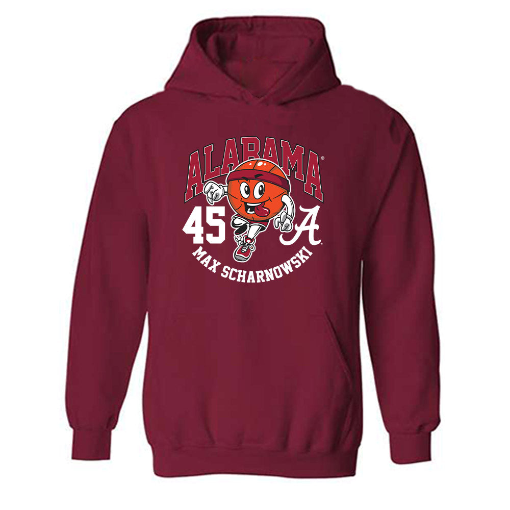 Alabama - NCAA Men's Basketball : Max Scharnowski - Fashion Shersey Hooded Sweatshirt-0