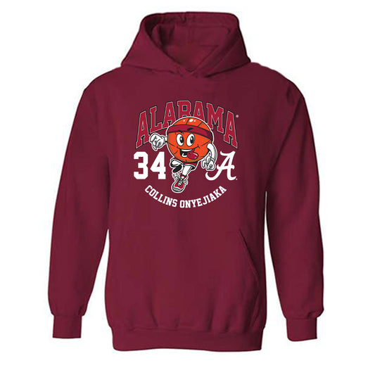 Alabama - NCAA Men's Basketball : Collins Onyejiaka - Fashion Shersey Hooded Sweatshirt-0