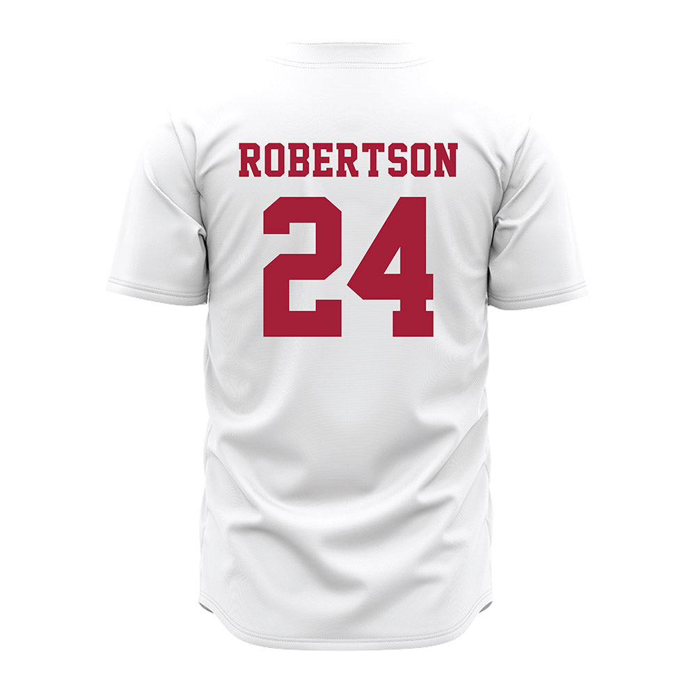 Alabama - NCAA Baseball : Tate Robertson - White Jersey-2