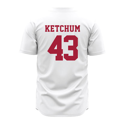 Alabama - NCAA Baseball : Jack Ketchum - White Jersey-3
