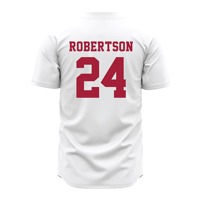 Alabama - NCAA Baseball : Tate Robertson - White Jersey-3