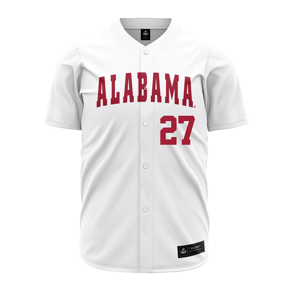 Alabama - NCAA Baseball : Garrett Staton - White Jersey-0