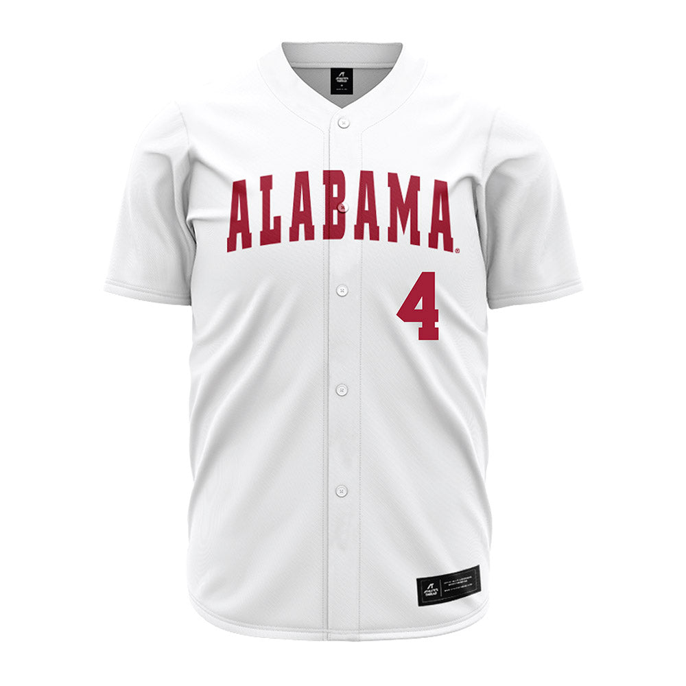 Alabama - NCAA Baseball : Brennan Holt - White Jersey-1