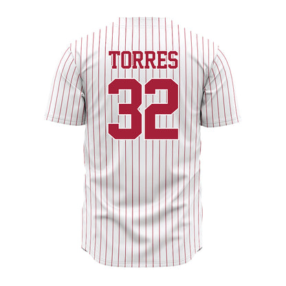 Alabama - NCAA Baseball : Jason Torres - Pinstripe Jersey-3