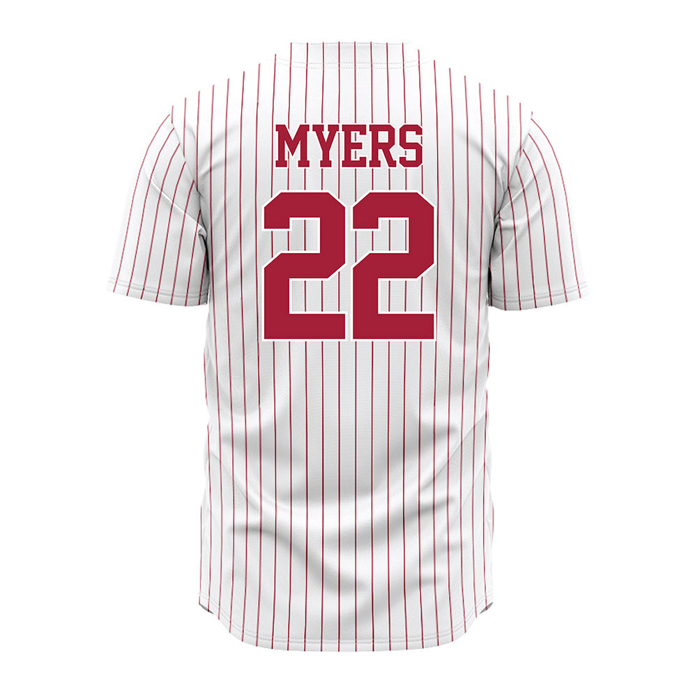 Alabama - NCAA Baseball : Braylon Myers - Pinstripe Jersey-2