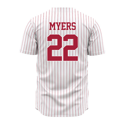 Alabama - NCAA Baseball : Braylon Myers - Pinstripe Jersey-2