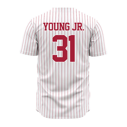 Alabama - NCAA Baseball : Jon Young Jr. - Pinstripe Jersey-3