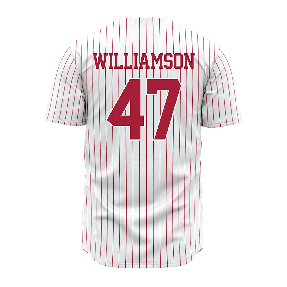 Alabama - NCAA Baseball : Jojo Williamson - Pinstripe Jersey-2