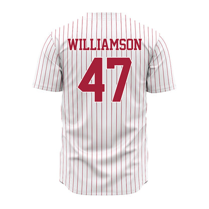Alabama - NCAA Baseball : Jojo Williamson - Pinstripe Jersey-3