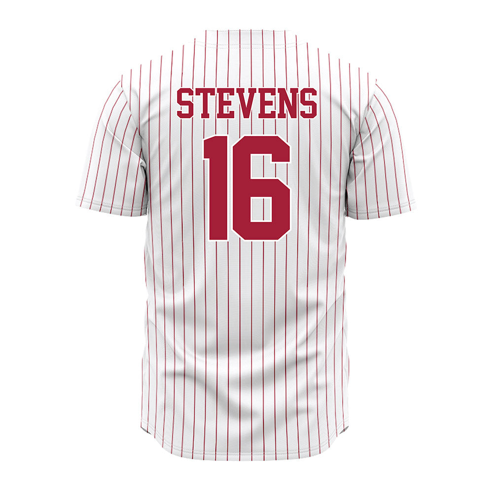 Alabama - NCAA Baseball : Jonathan Stevens - Pinstripe Jersey-2