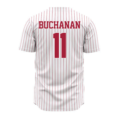 Alabama - NCAA Baseball : Coulson Buchanan - Pinstripe Jersey-3