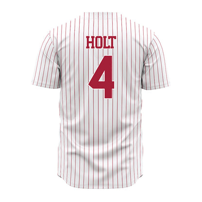 Alabama - NCAA Baseball : Brennan Holt - Pinstripe Jersey-2
