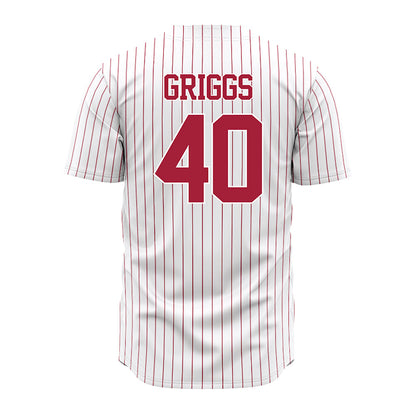Alabama - NCAA Baseball : Sean Griggs - Pinstripe Jersey-2