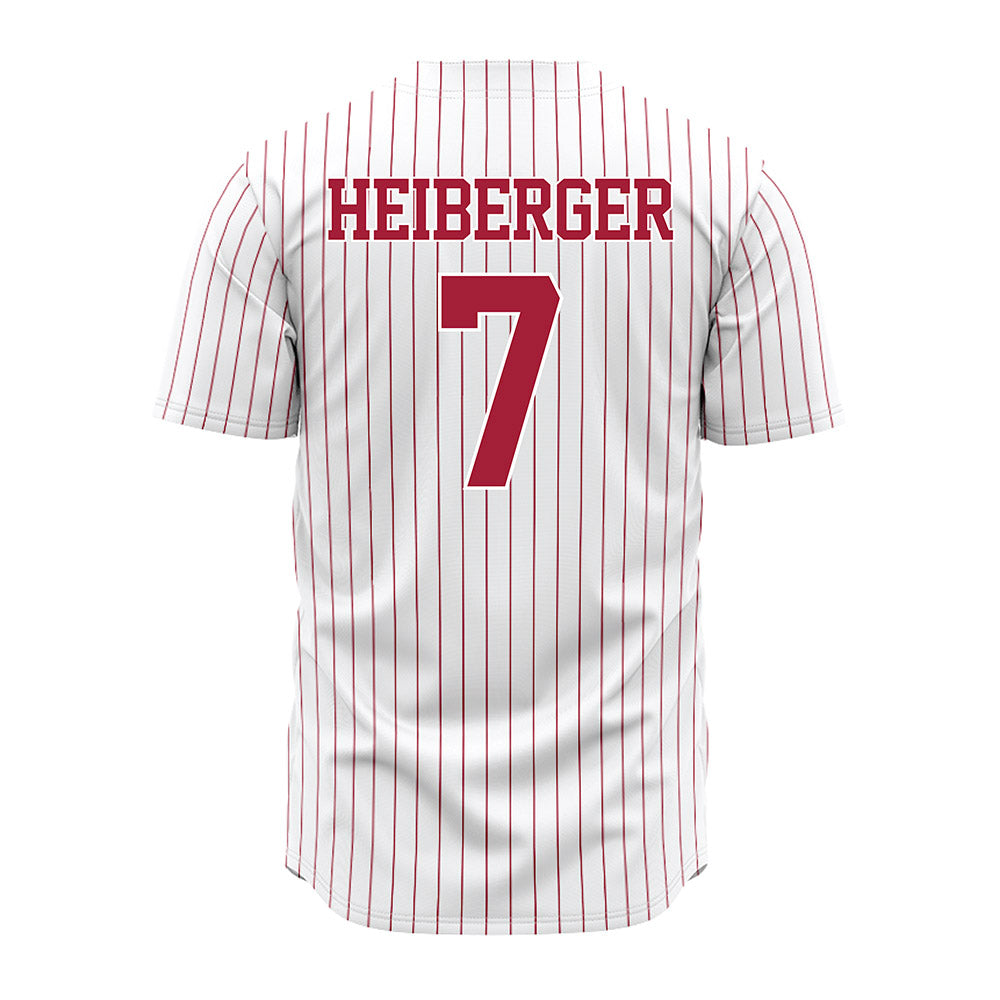 Alabama - NCAA Baseball : Matthew Heiberger - Pinstripe Jersey-3