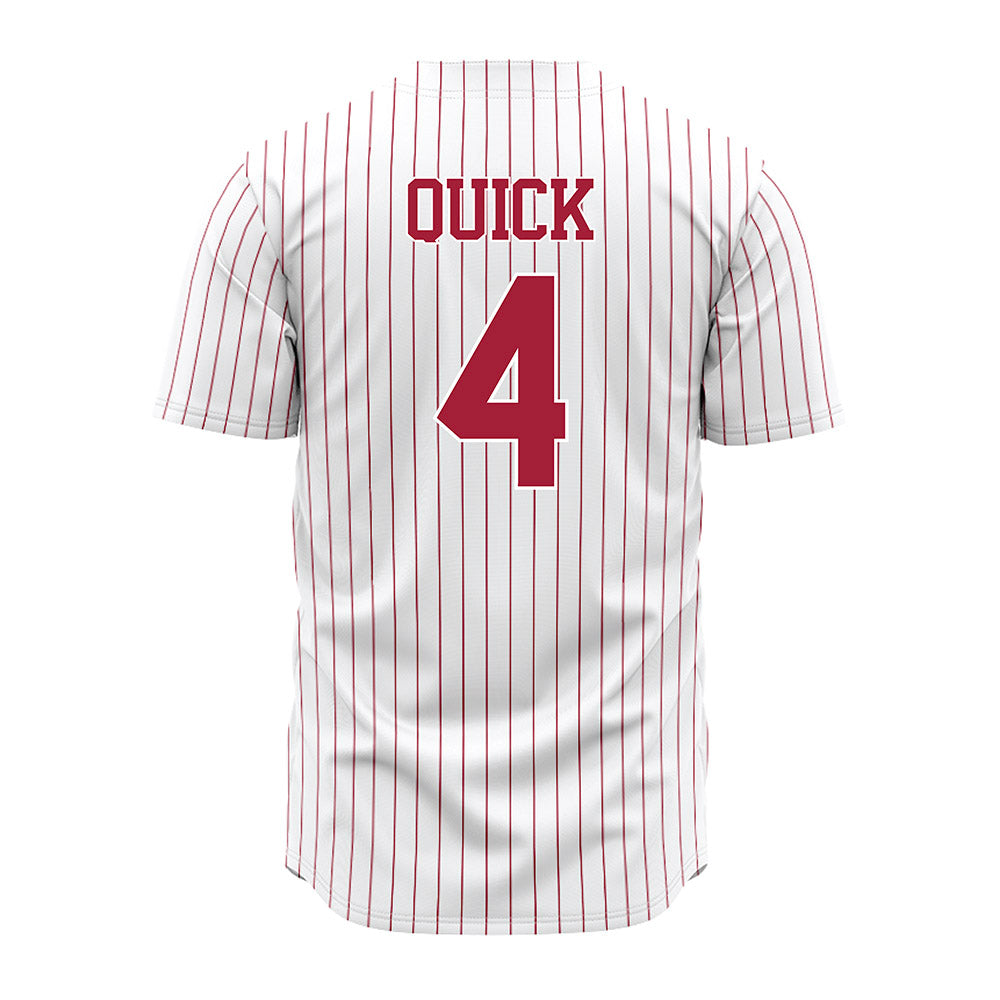 Alabama - NCAA Baseball : Riley Quick - Pinstripe Jersey-3
