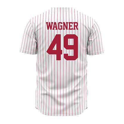 Alabama - NCAA Baseball : Nash Wagner - Pinstripe Jersey-2