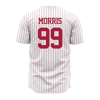 Alabama - NCAA Baseball : Austin Morris - Pinstripe Jersey-2