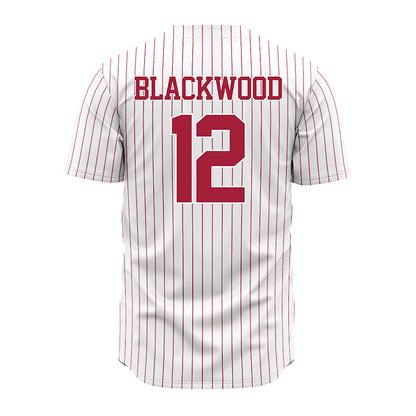 Alabama - NCAA Baseball : JT Blackwood - Pinstripe Jersey-2