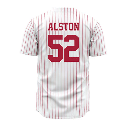 Alabama - NCAA Baseball : Ashton Alston - Pinstripe Jersey-3