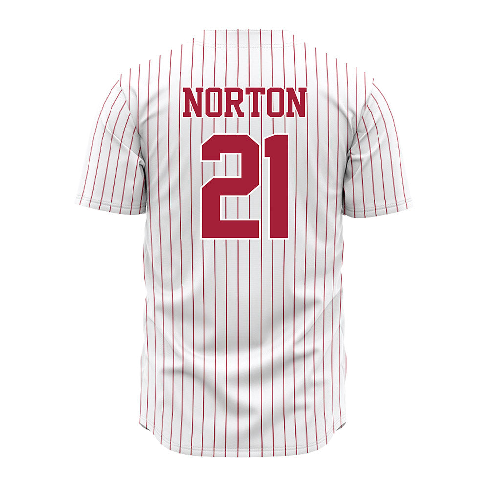 Alabama - NCAA Baseball : Brennen Norton - Pinstripe Jersey-2