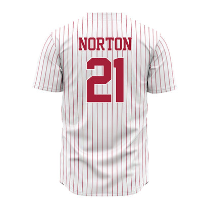 Alabama - NCAA Baseball : Brennen Norton - Pinstripe Jersey-2