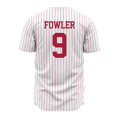 Alabama - NCAA Baseball : Bryce Fowler - Pinstripe Jersey-2