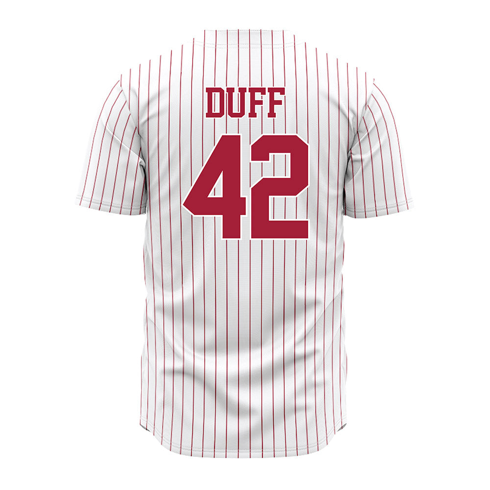 Alabama - NCAA Baseball : Ahmaad Duff - Pinstripe Jersey-3