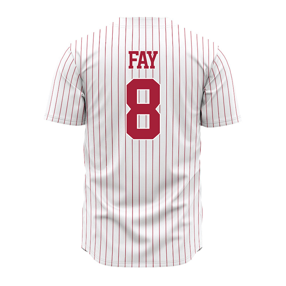 Alabama - NCAA Baseball : Tyler Fay - Pinstripe Jersey-2