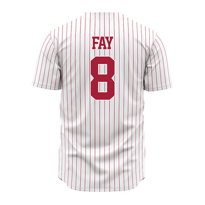Alabama - NCAA Baseball : Tyler Fay - Pinstripe Jersey-2