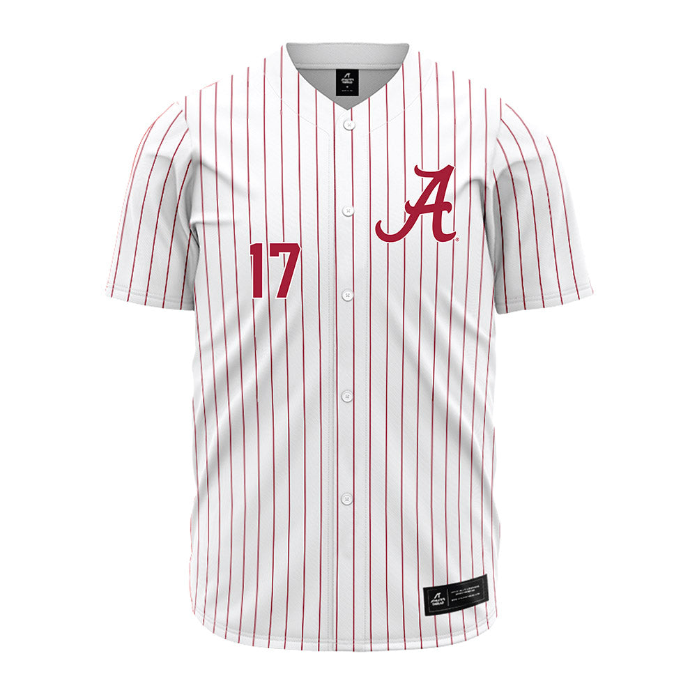 Alabama - NCAA Baseball : Will Plattner - Pinstripe Jersey-1