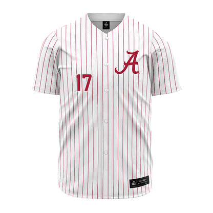 Alabama - NCAA Baseball : Will Plattner - Pinstripe Jersey-1