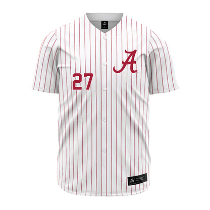 Alabama - NCAA Baseball : Garrett Staton - Pinstripe Jersey-0