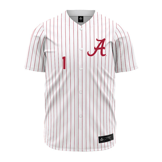 Alabama - NCAA Baseball : Justin Lebron - Pinstripe Jersey-0