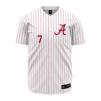 Alabama - NCAA Baseball : Matthew Heiberger - Pinstripe Jersey-1