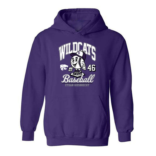 Kansas State - NCAA Baseball : Ethan Giesbrecht - Fashion Shersey Hooded Sweatshirt-0