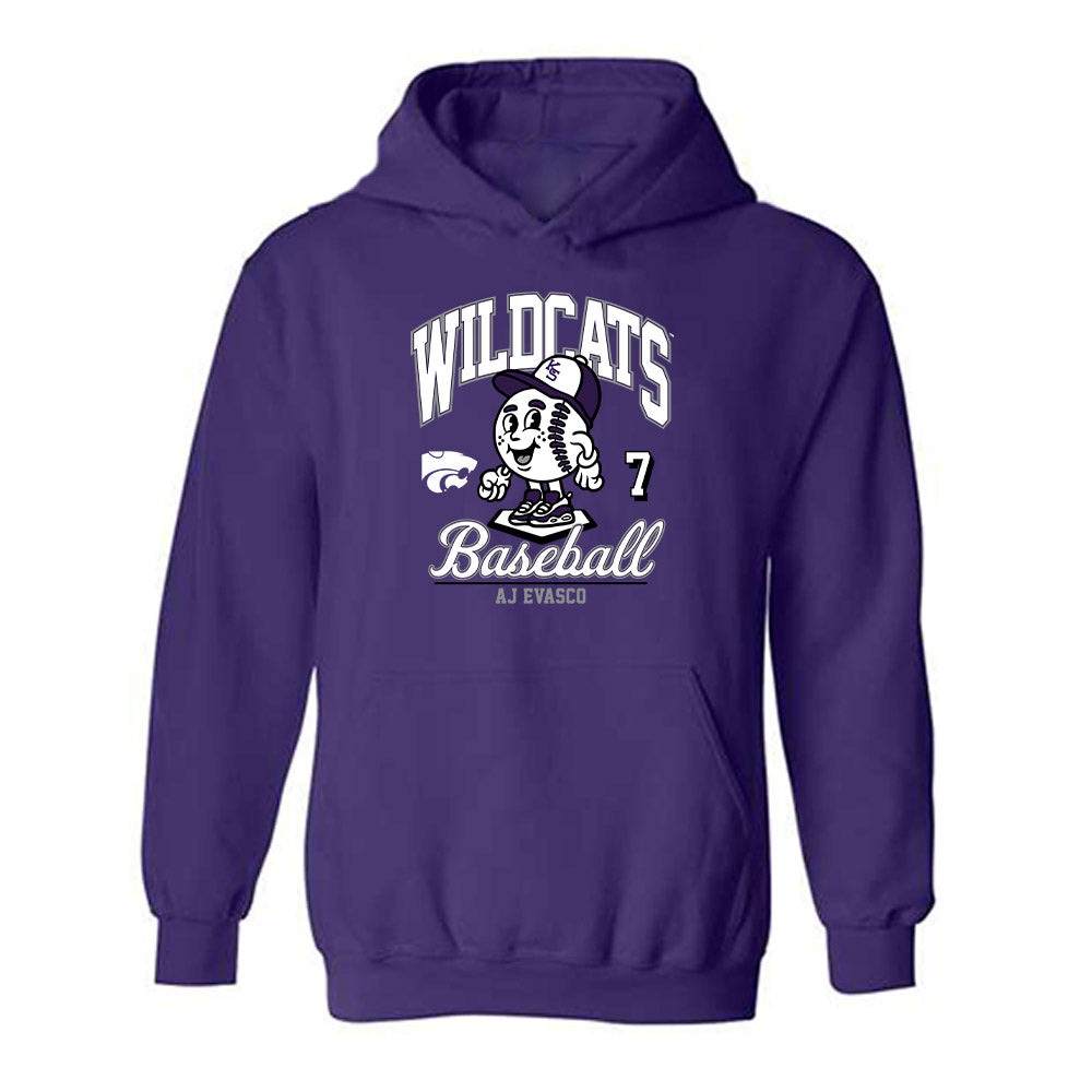 Kansas State - NCAA Baseball : Aj Evasco - Fashion Shersey Hooded Sweatshirt-0