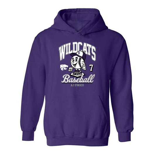 Kansas State - NCAA Baseball : Aj Evasco - Fashion Shersey Hooded Sweatshirt-0
