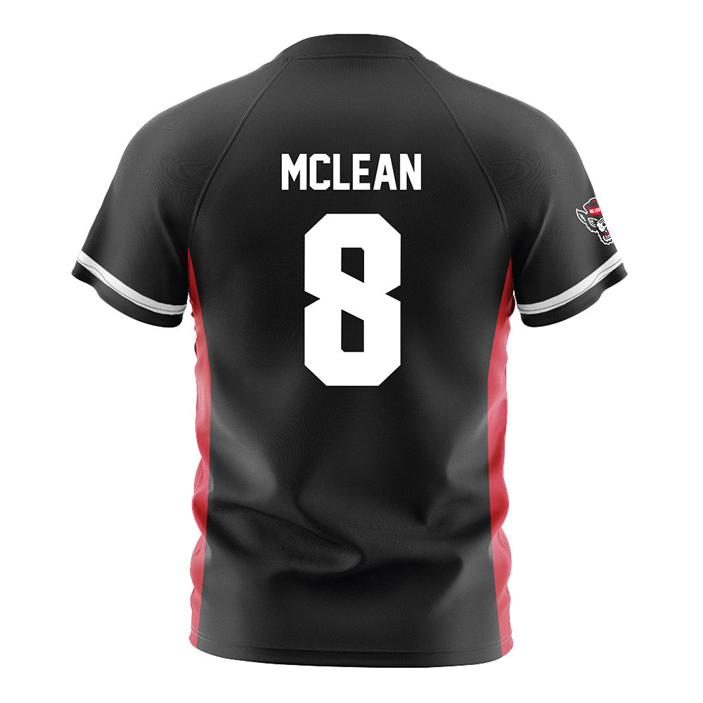 NC State - NCAA Men's Soccer : Justin McLean - Black Soccer Jersey-1