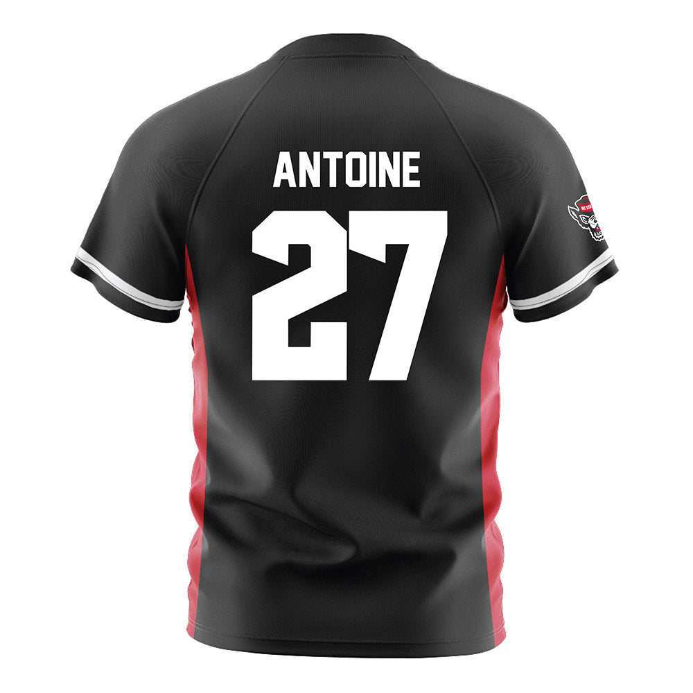NC State - NCAA Men's Soccer : Nakai Antoine - Black Soccer Jersey-1