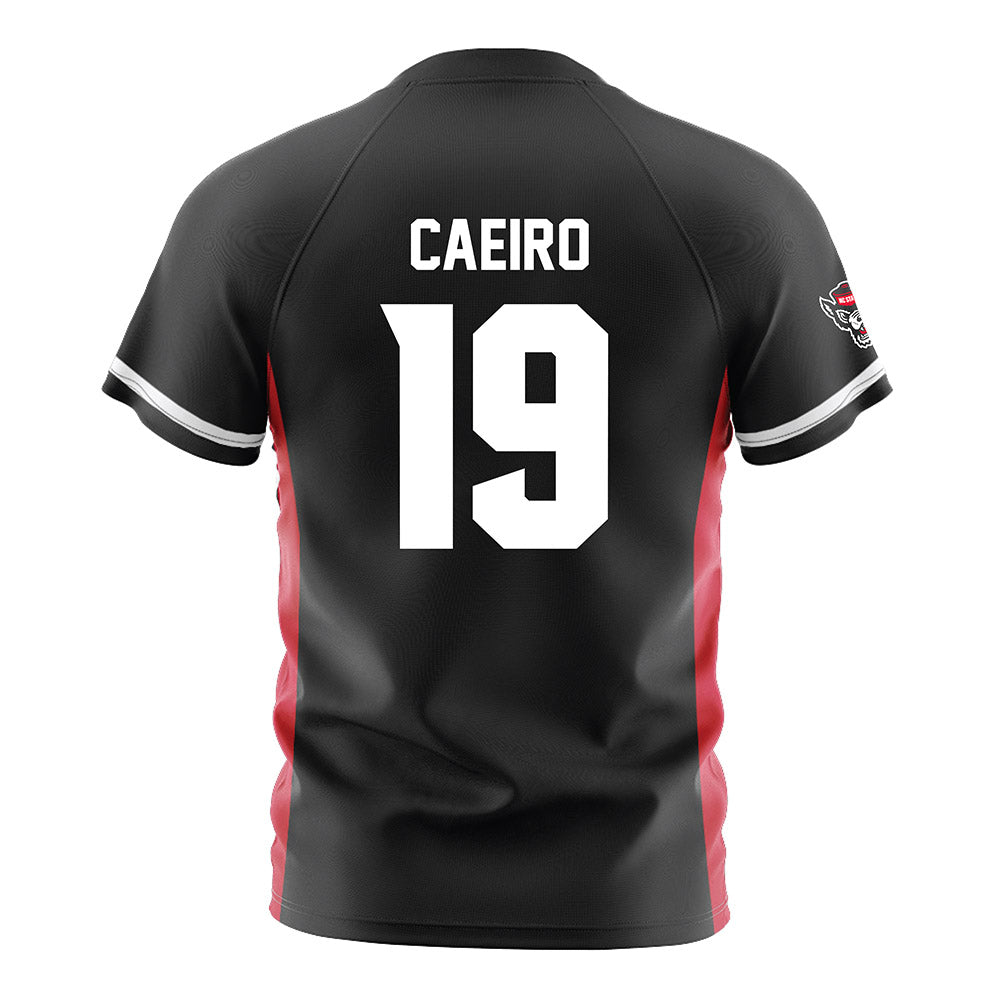 NC State - NCAA Men's Soccer : Pedro Caeiro - Black Soccer Jersey-1