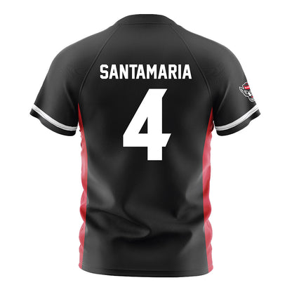 NC State - NCAA Men's Soccer : Carlos Santamaria - Black Soccer Jersey-1