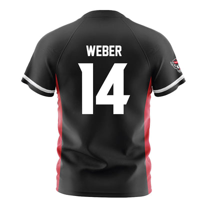 NC State - NCAA Men's Soccer : Moritz Weber - Black Soccer Jersey-1