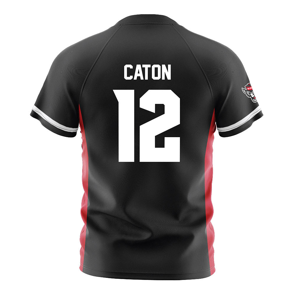 NC State - NCAA Men's Soccer : Tyler Caton - Black Soccer Jersey-1